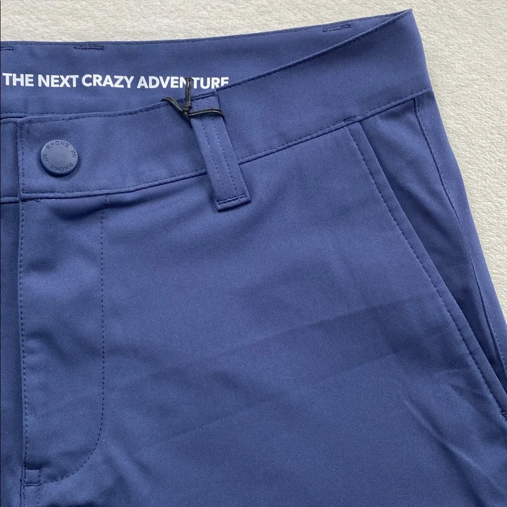 Rhone Commuter Flex Knit Flat Front Lifestyle/Performance Short (Navy) - Picture 5 of 16